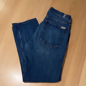 7 For All Mankind Men's Straight Jeans - Indigo size 31